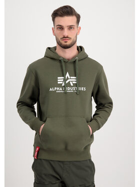 Alpha Industries Alpha Industries Bluza 178312-257 Zielony ciemny Regular Fit