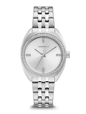 Caravelle Caravelle Zegarek Caravelle Ladies 43L214 Srebrny