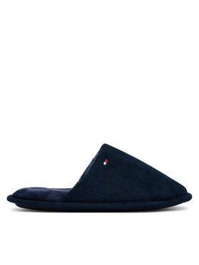 Tommy Hilfiger Tommy Hilfiger Bačkory Corduroy House Shoes FM0FM06019 Tmavomodrá