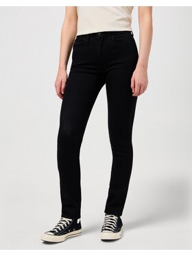Wrangler Wrangler Jeansy Slim Retro Black Czarny Slim Fit