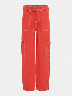 Kids ONLY Kids ONLY Hlače iz tkanine Vilje 15316877 Rdeča Straight Fit