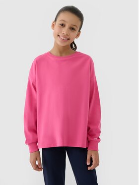4F 4F Komplet longsleeve 4FJWSS25TLONF377-54S Różowy Oversize