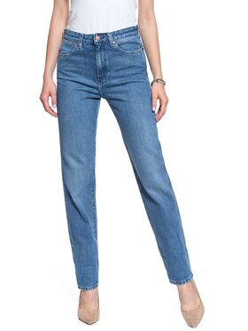 Wrangler Wrangler Jeansy RETRO BOYFRIEND Niebieski Loose Fit