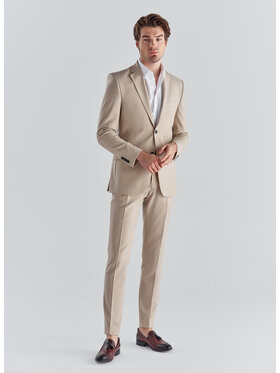 Pako Lorente Pako Lorente Spodnie garniturowe P22SP-6G-025 Beżowy Slim Fit
