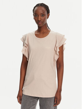 Liu Jo Sport Liu Jo Sport T-Shirt TA5178 J5904 Beżowy Regular Fit