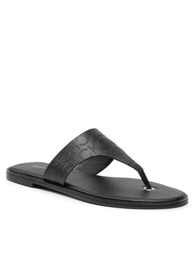 Calvin Klein Calvin Klein Flip flop Almond Flat Tp Slide Hf HW0HW01159 Negru