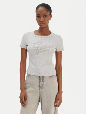 Guess Guess T-Shirt W6RI22 KA0H1 Šedá Slim Fit