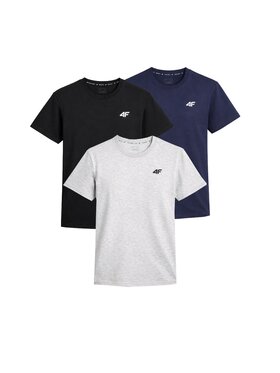 4F 4F T-Shirt Z-TTSHM3341-3-I Biały Regular Fit