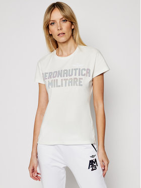 Aeronautica Militare Aeronautica Militare T-Shirt 211TS1849DJ485 Biały Slim Fit