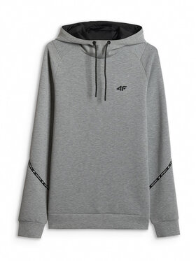 4F 4F Bluza SPORTS CLUB Szary jasny Regular Fit