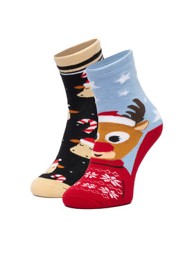 Jenny Fairy Jenny Fairy Lange Socken 4WB-005-AW23 (2-pack) Bunt