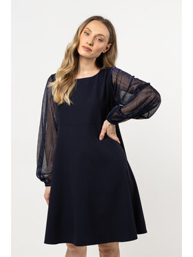 Awama Awama Sukienka wieczorowa A712 Granatowy Basic Fit