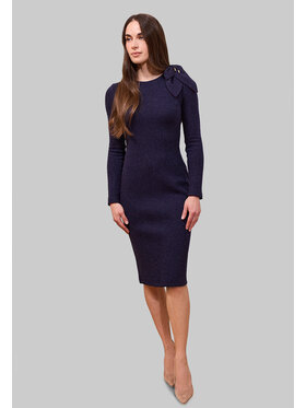 Kasia Zapała Kasia Zapała Sukienka codzienna Martha Granatowy Slim Fit