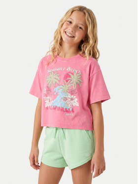 Roxy Roxy Тишърт Daisy Season ERGZT04138 Розов Regular Fit