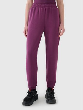 4F 4F Spodnie dresowe 4FWSS25TTROF1010-50S Fioletowy Regular Fit