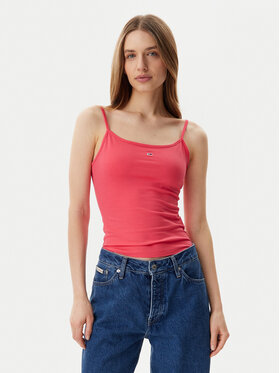Tommy Jeans Tommy Jeans Top Essential DW0DW20675 Rosa Slim Fit