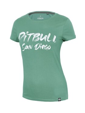 PITBULL PITBULL T-Shirt Koszulka damska Brush XL Zielony Regular Fit