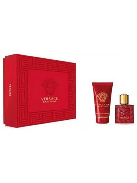 Versace Versace Versace Eros Flame zestaw woda perfumowana spray 50ml + żel pod prysznic 100ml Zestaw zapachowy