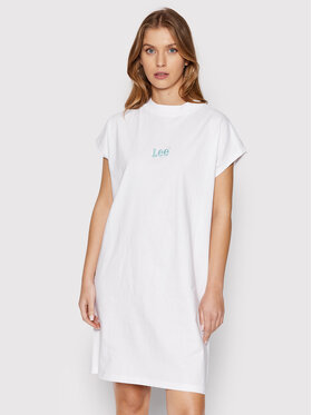 Lee Lee Kleid für den Alltag L50QUWLJ Weiß Oversize