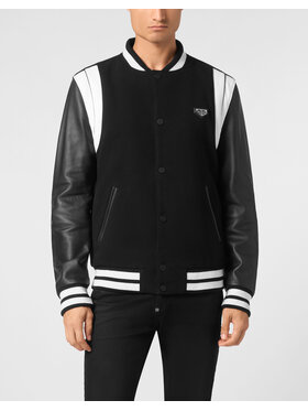 PHILIPP PLEIN PHILIPP PLEIN Kurtka skórzana 9481 Czarny Regular Fit