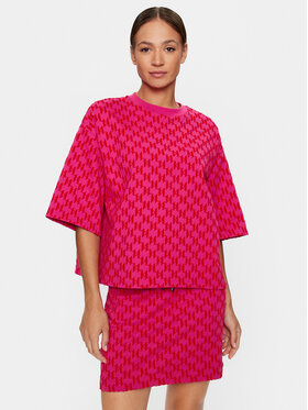 KARL LAGERFELD KARL LAGERFELD Суитшърт 231W1820 Розов Relaxed Fit