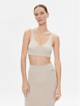 Calvin Klein Calvin Klein Marškinėliai K20K206015 Smėlio Slim Fit
