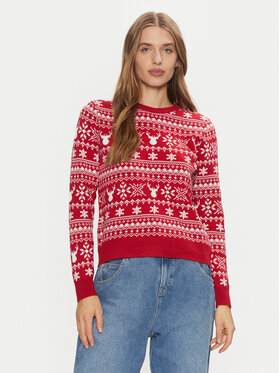 ONLY ONLY Svetr Xmas Winter 15327601 Červená Regular Fit