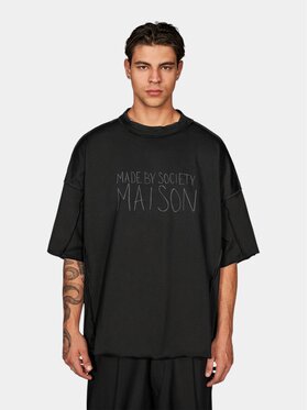 MADE BY SOCIETY MADE BY SOCIETY T-Shirt Unreav - T17941 Czarny Basic Fit