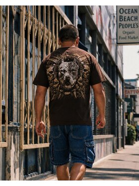 PITBULL PITBULL T-Shirt PITBULL WORLD Brązowy Regular Fit