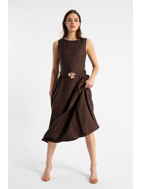 CLICK CLICK Φόρεμα καθημερινό 70-845 Καφέ Comfortable Fit