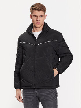 Tommy Jeans Tommy Jeans Prijelazna jakna Tape Detail DM0DM16578 Crna Regular Fit