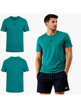 4F 4F T-Shirt 4FWSS26TTSHM3947 Zielony ciemny Regular Fit