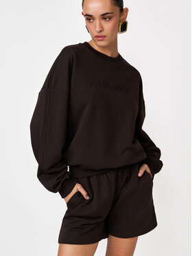 La Mania La Mania Bluza BEL Brązowy ciemny Basic Fit