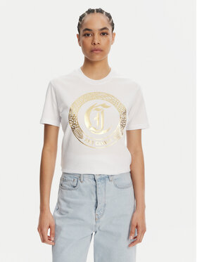 Just Cavalli Just Cavalli T-Shirt 78PAHT01 Biały Regular Fit