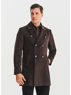 Pako Lorente Pako Lorente Płaszcz przejściowy P25WF-7X-002 Brązowy Classic Fit
