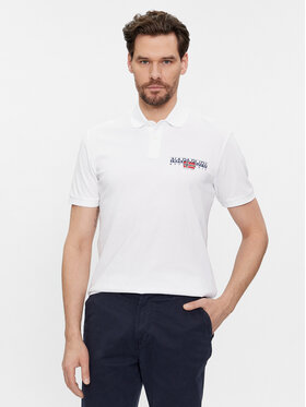 Napapijri Napapijri Tricou polo E-Aylmer NP0A4HTN Alb Regular Fit