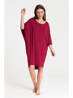 LaLupa LaLupa Nočná košeľa LA071 Bordová Comfortable Fit