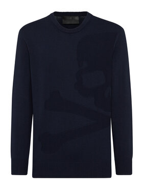 PHILIPP PLEIN PHILIPP PLEIN Longsleeve 9487 Błękitny Regular Fit