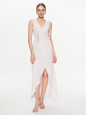 ViCOLO ViCOLO Официална рокля TE0027 Бежов Regular Fit