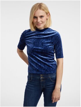 Orsay Orsay Bluzka 101020533000__XL Niebieski Regular Fit