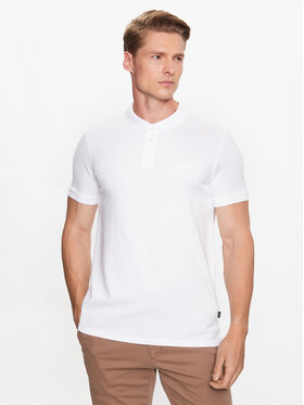 JOOP! Jeans JOOP! Jeans Тениска с яка и копчета 30037520 Бял Modern Fit