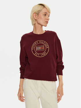Tommy Hilfiger Tommy Hilfiger Sweatshirt Nautical WW0WW42891 Dunkelrot Regular Fit