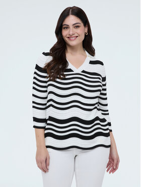 Fiorella Rubino Fiorella Rubino Sweter M181L008457N0Z3 Biały Boxy Fit