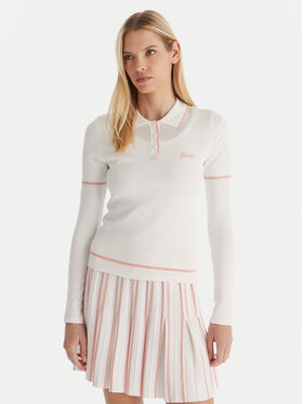 Guess Guess Polo särk V5GP00Z3D60 Valge Slim Fit