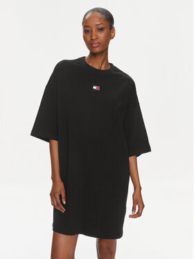 Tommy Jeans Tommy Jeans Každodenní šaty Badge DW0DW18145 Černá Relaxed Fit
