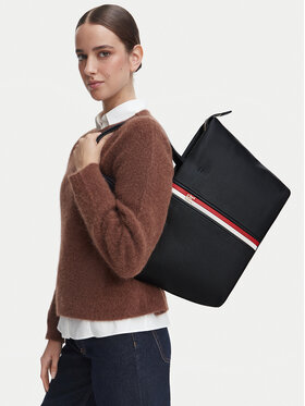 Tommy Hilfiger Tommy Hilfiger Дамска чанта Th Corp Ess Tote AW0AW19334 Тъмносин