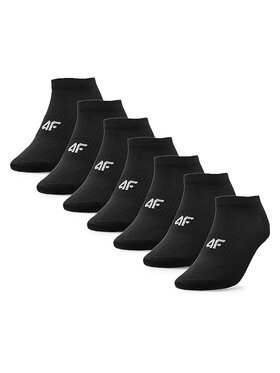 4F 4F Набір 7 низьких жіночих шкарпеток 4FWAW23USOCF215 Чорний