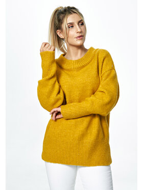 FIGL FIGL Sweter M882 Żółty Oversize