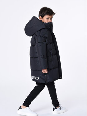 Karl Lagerfeld Kids Karl Lagerfeld Kids Kurtka puchowa Z26109 S Czarny Regular Fit