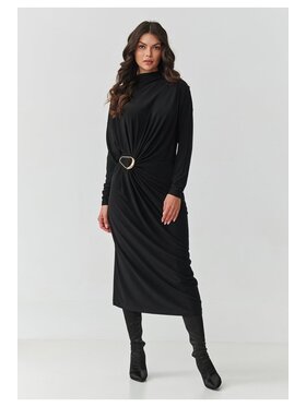 Makadamia Makadamia Sukienka codzienna M907 Czarny Casual Fit